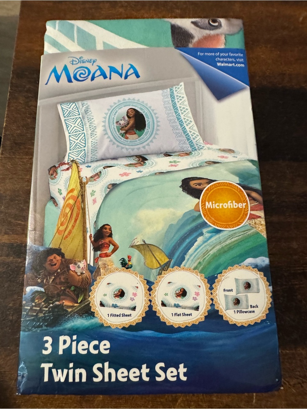 BRAND NEW Disney Moana "The Wave" Microfiber Twin Sheet Set